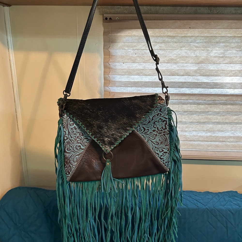 Myra Fringe Leather Shoulder Bag